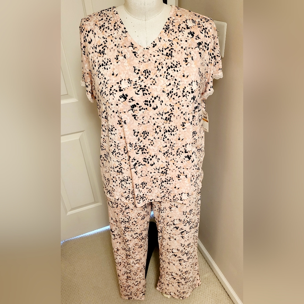 NWT NEW FLORA NIKROOZ PLUS SZ WOMENS PJ PAJAMA Sz.3X PINK FLORAL